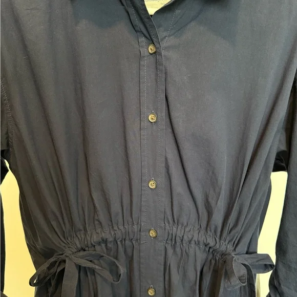 Universal Thread Dark Blue Long Sleeve Button Up Dress - Picture 2 of 6
